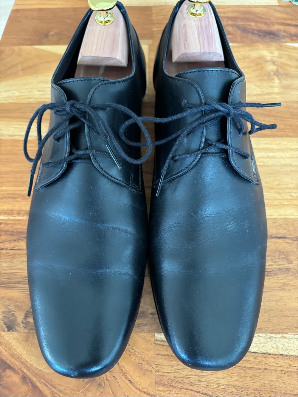 Lacoste Men's Black Leather Derby Shoes